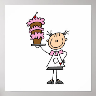 Strichmännchen Baker Poster