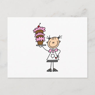 Strichmännchen Baker Postkarte