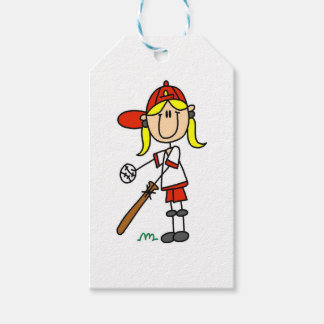 Strichmännchen-Baseball auf dem Bat-Gift-Tags Geschenkanhänger