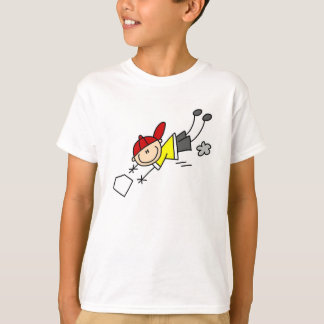 Strichmännchen-Baseball T-Shirt