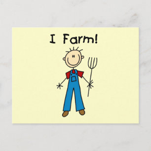 Strichmännchen Bauer Tshirts und Geschenke Postkarte