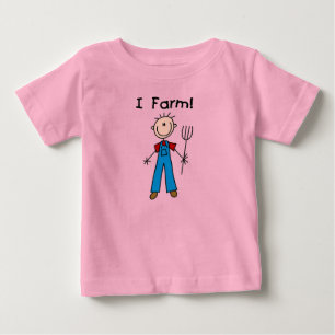 Strichmännchen-Bauers-T-Shirts und Geschenke Baby T-shirt