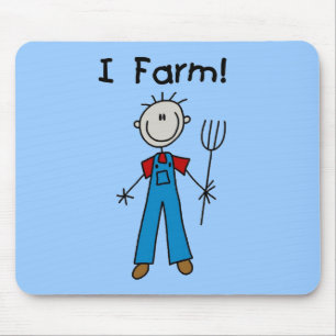 Strichmännchen-Bauers-T-Shirts und Geschenke Mousepad