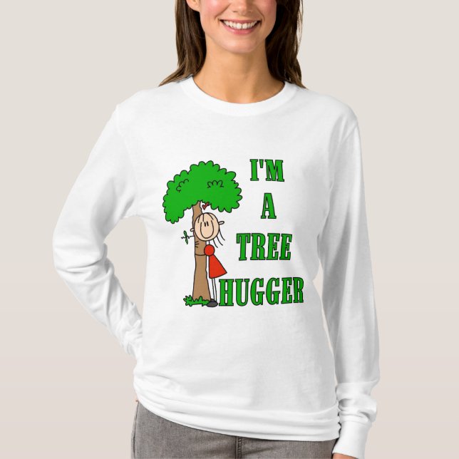 Strichmännchen-Baum Hugger T - Shirts und (Vorderseite)