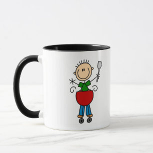 Strichmännchen beim Grillen T-Shirts und Geschenke Tasse