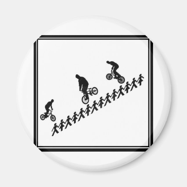 STRICHMÄNNCHEN BMX MAGNET (Vorne)