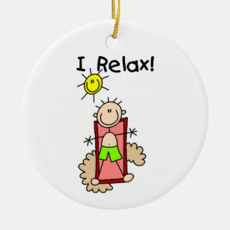 Strichmännchen Boy I Relax Keramikornament
