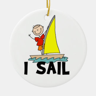 Strichmännchen Boy I Sail Keramik Ornament