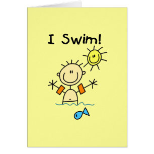 Strichmännchen Boy I Swim