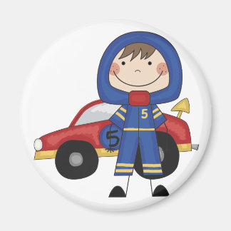Strichmännchen Boy Race Car Driver Tshirts Magnet