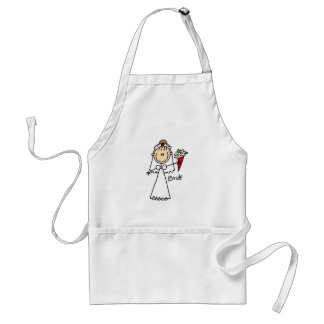 Strichmännchen-Braut-T-Shirts und Geschenke Schürze