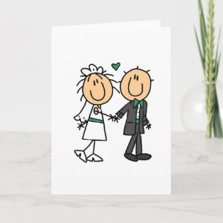 Strichmännchen Braut und Groom T - Shirt und Gesch Karte