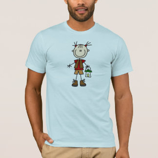 Strichmännchen-Campings-Shirt T-Shirt