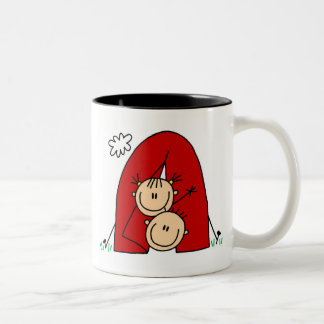 Strichmännchen-Campings-Zelt-Tasse Zweifarbige Tasse