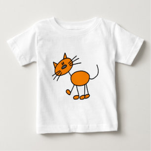 Strichmännchen Cat T - Shirt und Geschenke