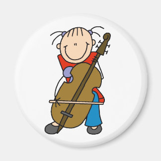 Strichmännchen Cello Magnet