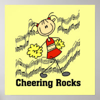 Strichmännchen Cheering Rocks T - Shirt und Gesche