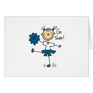 Strichmännchen-Cheerleader gehen Team-T-Shirts und