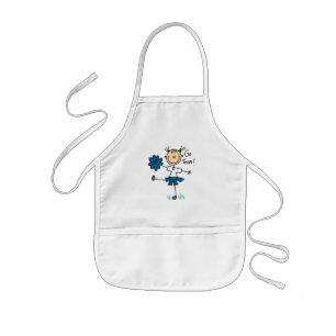 Strichmännchen-Cheerleader gehen Team-T-Shirts und Kinderschürze