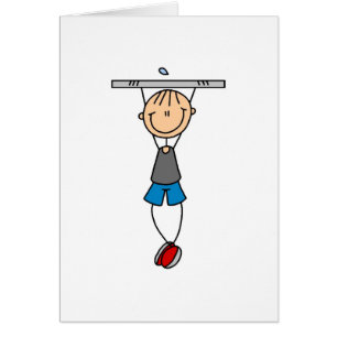 Strichmännchen Chin Ups Karte