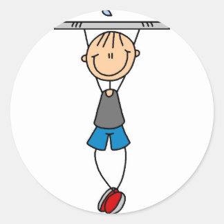 Strichmännchen Chin Ups Sticker