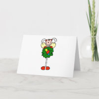 Strichmännchen Christmas Wreath Girl