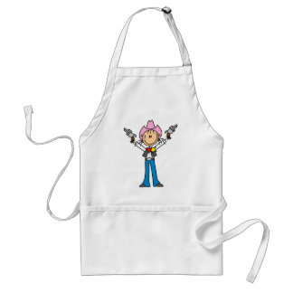 Strichmännchen-Cowgirl-Sheriff-Schürze Schürze