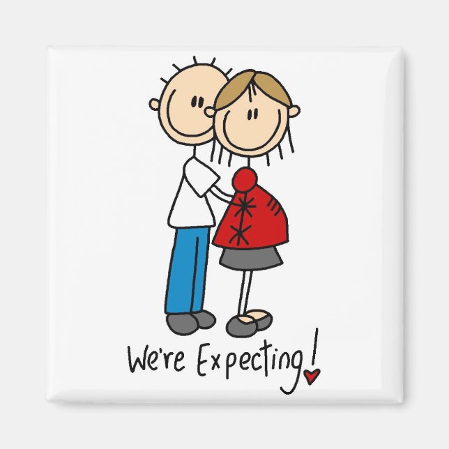 Strichmännchen, das wir erwarten magnet (Vorne)