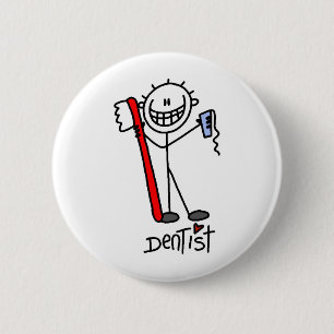Strichmännchen Dentist Button