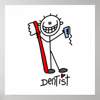 Strichmännchen Dentist Poster