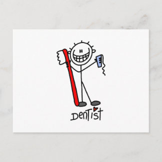 Strichmännchen Dentist Postkarte