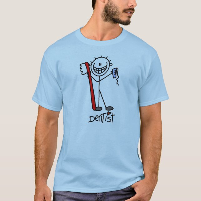 Strichmännchen Dentist T-Shirt (Vorderseite)
