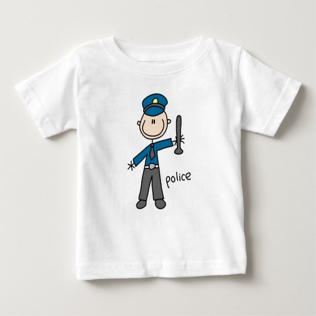 Strichmännchen des Polizeibeamten Baby T-shirt (Vorderseite)