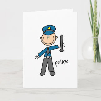 Strichmännchen des Polizeibeamten Karte