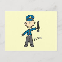 Strichmännchen des Polizeibeamten
