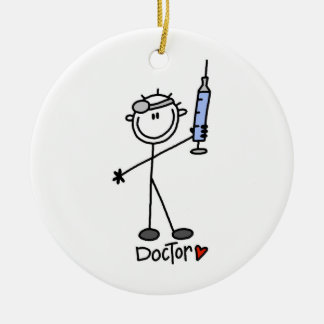 Strichmännchen Doktor Keramikornament