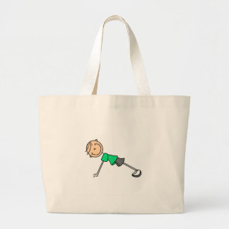 Strichmännchen drücken Ups Tasche