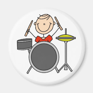 Strichmännchen Drummer Magnet