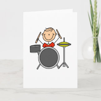 Strichmännchen Drummerkarte Karte