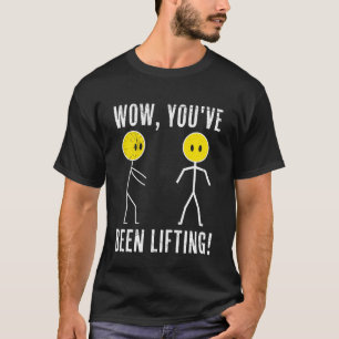 Strichmännchen Du hast Lustig Gym trainiert T-Shirt