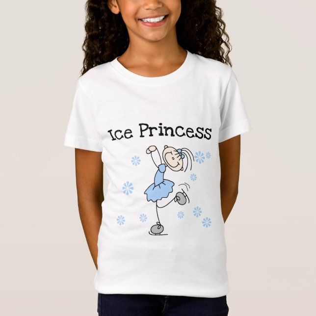 Strichmännchen-Eis-Prinzessin T-Shirt (Vorderseite)