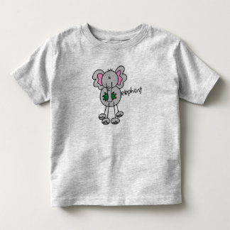 Strichmännchen-Elefant Kleinkind T-shirt