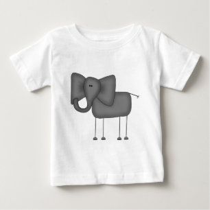 Strichmännchen-Elefant-T-Shirts und Geschenke Baby T-shirt