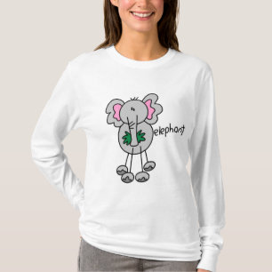 Strichmännchen-Elefant-T-Shirts und Geschenke T-Shirt