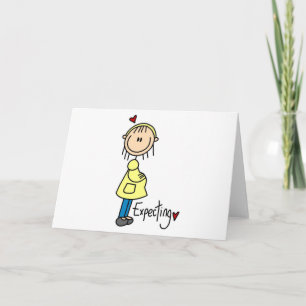 Strichmännchen erwartet Baby Ankündigung