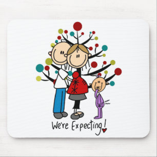 Strichmännchen Expectant Elternmädchen Mousepad