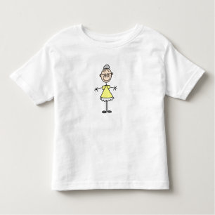 Strichmännchen-Familien-Großmutter-Shirt Kleinkind T-shirt