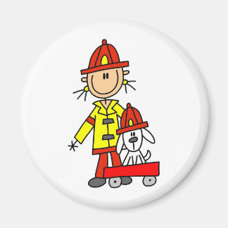 Strichmännchen-Feuerwehrmann mit dem Magnet "Dalen