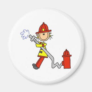 Strichmännchen-Feuerwehrmann mit Schlammmagnet Magnet