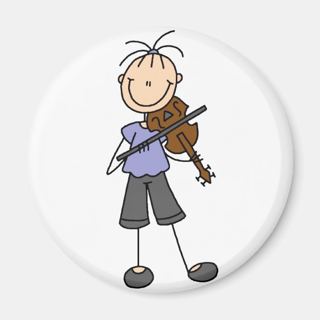 Strichmännchen Fiddle Magnet (Vorne)